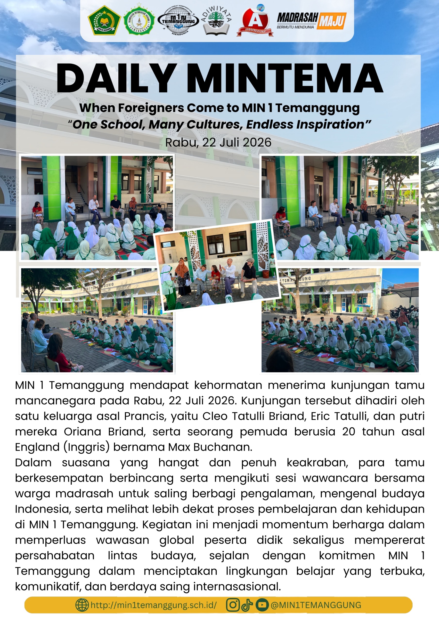 When Foreigners Come to MIN 1 Temanggung